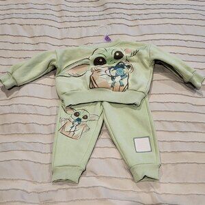 NWT Star Wars Baby Yoda Toddler Baby Matching Set 12 Months